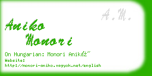 aniko monori business card